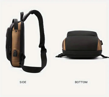 Casual Multifunctional Shoulder Bag, Breathable Sports Chest Bag With Password Lock