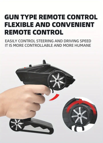Super Large 1:8 Remote Control High-speed Car, Large Tire 30Km/h 380 High-speed Motor, 30 Minutes Driving Time, 1968.5 Inch/50 Meters Remote Control Distance, 7.4V1500mAh Rechargeable Lithium Battery