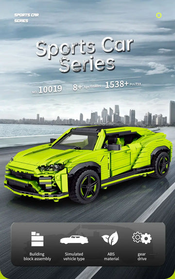 1538/PCS MOULD KING Car Model Series NO.LAMBO-URUS  Speed Sports Car Bricks Toys Building Blocks Bricks Educational Toys Kids Toys Boy And Girl DIY Toys Holiday Gift 10019