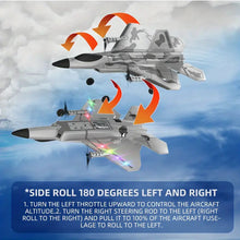 Four Channel F22 Professional Stunt Remote Control Aircraft Fixed Wing Raptor Fighter Indoor Crane Foam Fixed Wing Youth Model UAV
