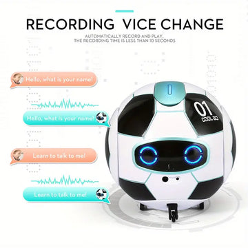 AI Robot Toy Electric Toy, Gesture Sensing Touch Voice Command Mode Switching Learn To Speak Automatic Obstacle Avoidance Intelligent Robot Soccer Gift For Boys/girls