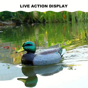 Realistic Green Head Duck Model Toy Boat, Battery With Rechargeable Battery Dual Version Sealed Waterproof Remote Control Boat For Kids Outdoor Pond Simulation Remote Control Boat