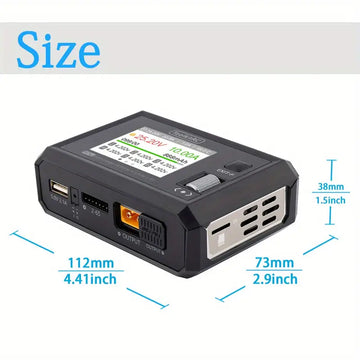 M7AC Intelligent Charger AC 100W/ DC 300W XT60 XT30 Toy Model Vehicle And Ship Charger UAV Aircraft Model Charger Lithium Battery Power Battery Fast Charger High-Power Charger BAT