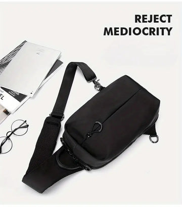 Resilver Men's New Crossbody Bag Multifunction Simple Shoulder Bag For Outdoor Sports Hiking Running Cycling Travel Work Lightweight Messenger Bag
