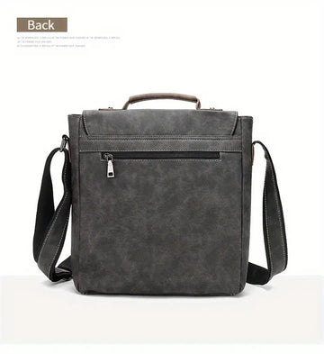 【WEIXIER】Men's Single Satchel Bag, Large Capacity Waterproof Casual Retro Bag