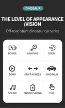New Dinosaur Spray Off-road Vehicle Cartoon Simulation Smoke Special Effects Four-wheel Drive Power Outdoor Drift Stunt Car