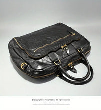 Premium Genuine Leather Men's Briefcase - American Retro Business Casual Bag for the Modern Man