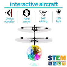 Magic Flying Ball Toy, Infrared Induction RC Helicopter Drone With Disco Light LEDs, Unique Christmas Stocking Stuffers, Idea Gifts For Kids & Adults Teenage, Girls Gifts For Teen Boys