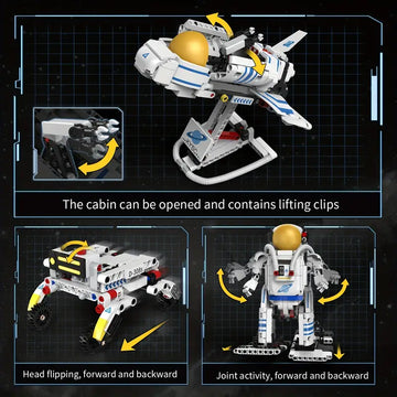 Electric Remote-controlled Robot Manufacturing Toys-3-in-1 App/remote-controlled STEM Educational Science Project, Collectible Robot Gift Set, Suitable For Boys Or Girls Over 12 Years Old (563 Pieces)