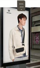 New Casual Men's Satchel Fashionable Boys Handsome One-shoulder Messenger Bag Multi-functional Use Of Waist Bag Horizontal Locomotive Camera Ipad 10inch Shoulder Bag