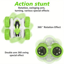 Hot Selling 2.4G Remote Control Stunt Car Double-sided Rotating High-speed Flip Dancing Car Rolling Remote Control Cool Light Devil Fish Double-sided Off-road Stunt Toy Car