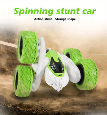 Hot Selling 2.4G Remote Control Stunt Car Double-sided Rotating High-speed Flip Dancing Car Rolling Remote Control Cool Light Devil Fish Double-sided Off-road Stunt Toy Car