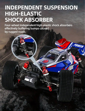 70km/h 1:16 Remote Control High-speed Car Professional Level 2840 Brushless Motor Alloy Transmission Structure 30 Minutes Driving Time  1968.5 Inch/50 Meters Remote Control Distance