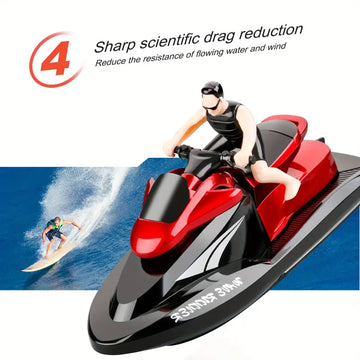 RC Motor Boat For Kids And Adults, Remote Control Boat For Pools And Lakes, 2.4GHZ 20KM/H High Speed Electric Racing Watercraft Boat For Boys And Girls