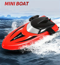 Mini Remote Control Boat Electric Waterproof Speedboat Model 2.4G Competitive Race Boat Water Play Toy Rechargeable Wheel Boat For Boy, Children's Gift