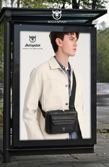 New Casual Men's Satchel Fashionable Boys Handsome One-shoulder Messenger Bag Multi-functional Use Of Waist Bag Horizontal Locomotive Camera Ipad 10inch Shoulder Bag