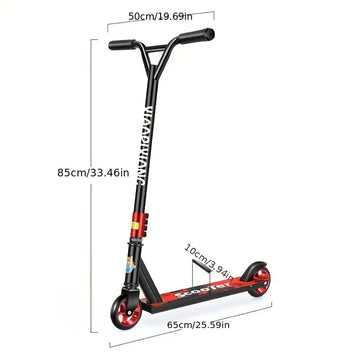 Extreme Competitive Scooter All Aluminum Two Wheel Pedal Skateboard Children's Cool Stunt Car