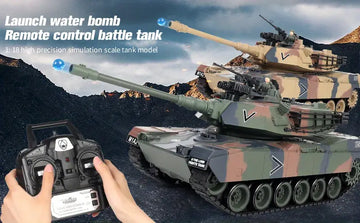 1:18 Scale High-speed Remote-controlled Army Tank With 360-degree Rotating Turret, Simulated Recoil, Real Machine Gun Sound, Simulation Standby Sound