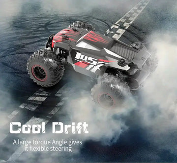 1pc Remote Control Car Cool Drift Competitive Racing Toy Electric Big Foot Monster Climbing Off-road Vehicle Four-wheel Independent Spring Shock Absorption Toys Gift For Boys