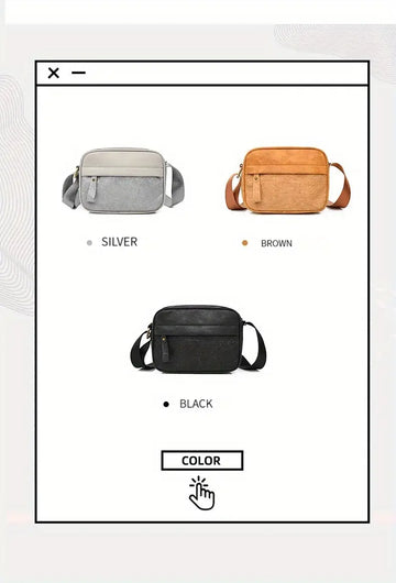Men's Casual Simple Large Capacity Messenger Bag, Trendy Shoulder Bag