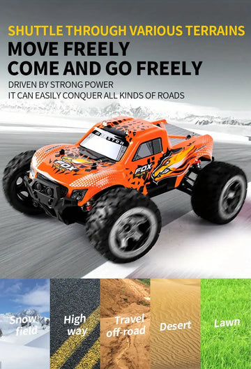 60km/h 1:16 Remote Control High-speed Car, Professional Grade, Super Strong 550 Motors, Alloy Drive Structure, 30 Minutes Driving Time, 1968.5 Inch/50 Meters Remote Control Distance