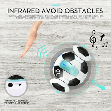 AI Robot Toy Electric Toy, Gesture Sensing Touch Voice Command Mode Switching Learn To Speak Automatic Obstacle Avoidance Intelligent Robot Soccer Gift For Boys/girls